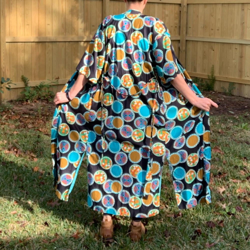 Vintage Dynasty Floor Length Tunic Robe Wrap